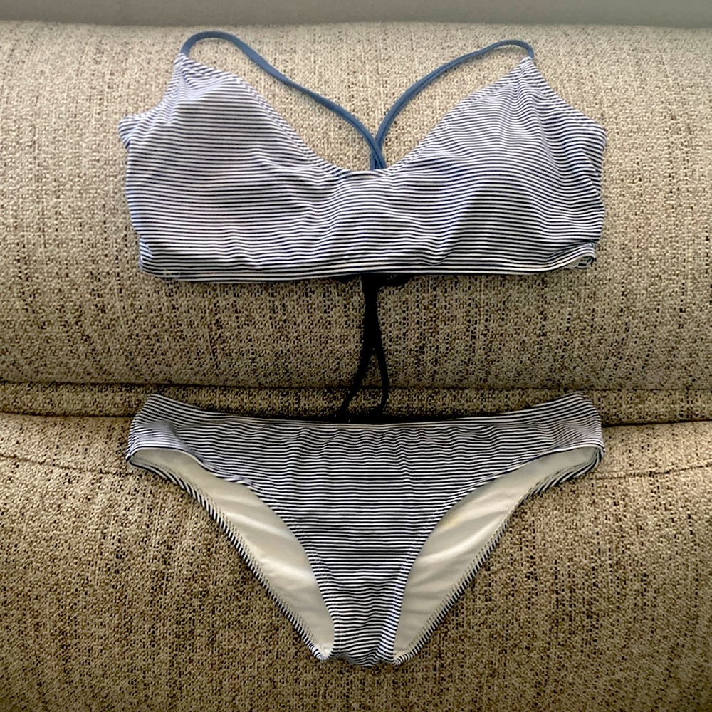 Strappy Bikini Set | Stripped Bikini | XL